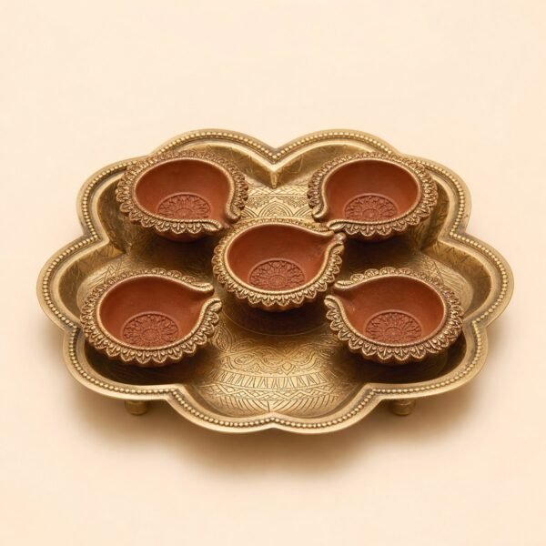 Pooja Corner Decorative Diya Set - VIDHISRI