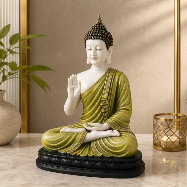 Green Robe Buddha Statue - VIDHISRI