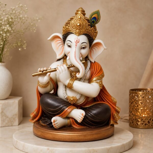 Flute Ganesha Idol - VIDHISRI