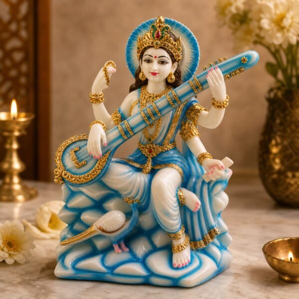 Blue Saraswati Veena Idol - VIDHISRI