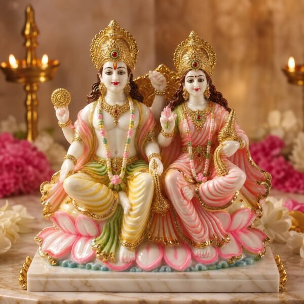 Lakshmi Narayan Lotus Pair Idol - VIDHISRI