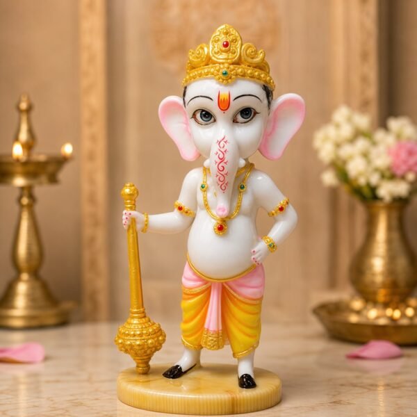 Standing Ganesha With Mace Idol - VIDHISRI