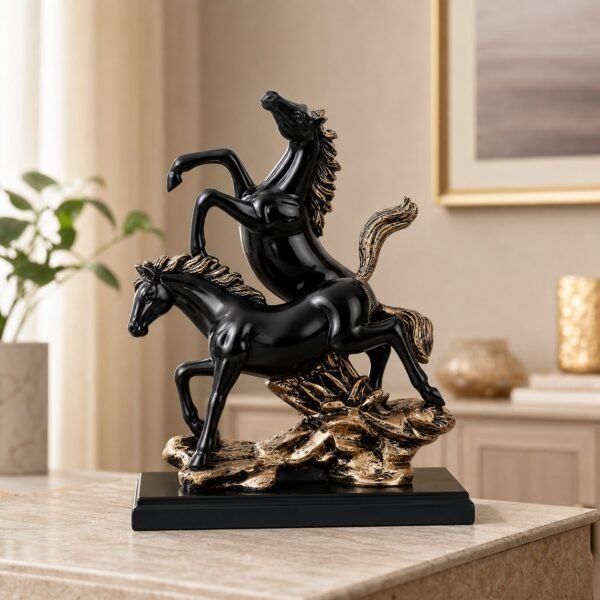 Black Horse Sculpture - VIDHISRI