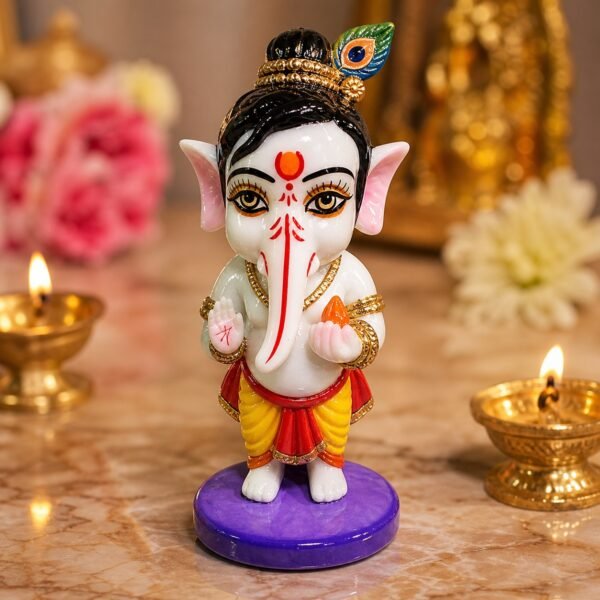Purple Base Bal Ganesha Idol - VIDHISRI