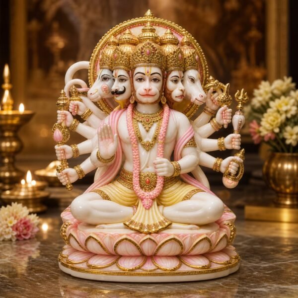 Panchmukhi Hanuman Lotus Idol - VIDHISRI