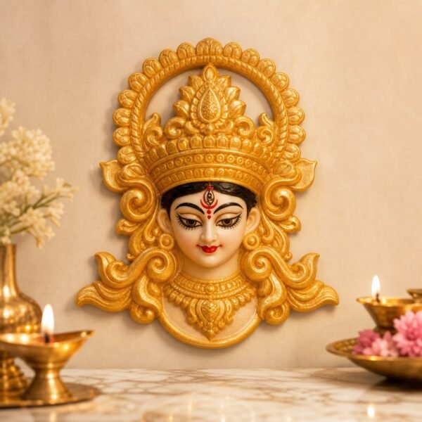 Golden Devi Face Wall Decor - VIDHISRI