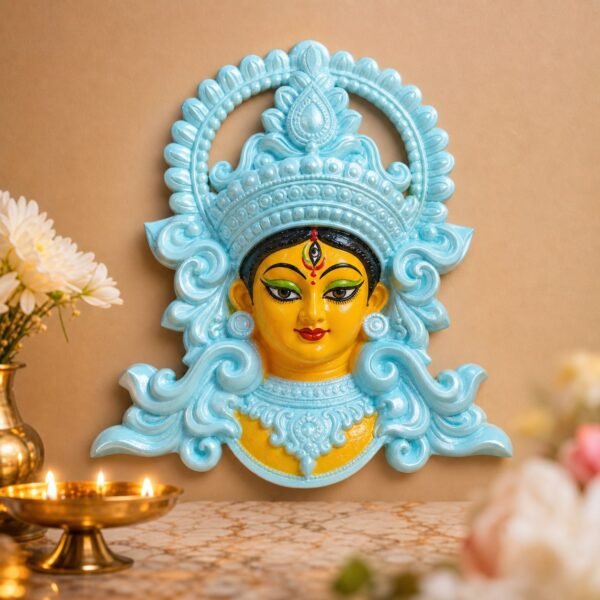 Turquoise Devi Face Wall Decor - VIDHISRI