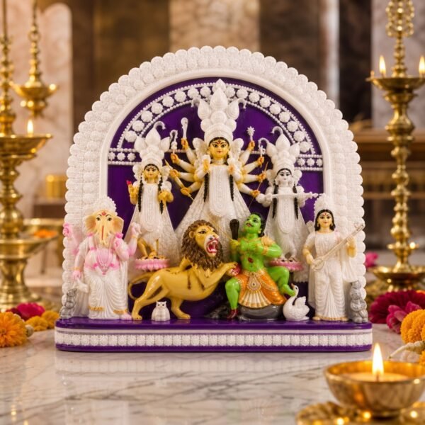 Purple Arch Durga Family Idol Set - VIDHISRI