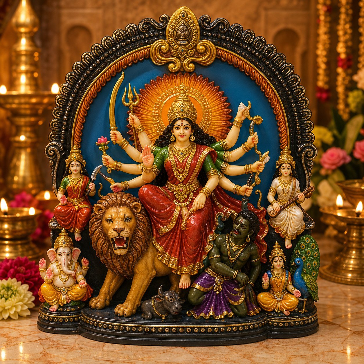 Durga Sherawali Arch Idol Set - VIDHISRI