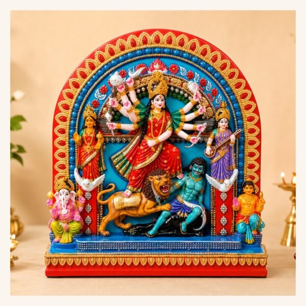 Red Blue Durga Arch Idol - VIDHISRI